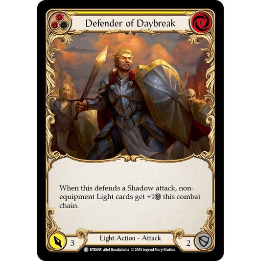 Image for Defender of Daybreak (Yellow) (DTD095) (DTD) - Flesh and Blood TCG