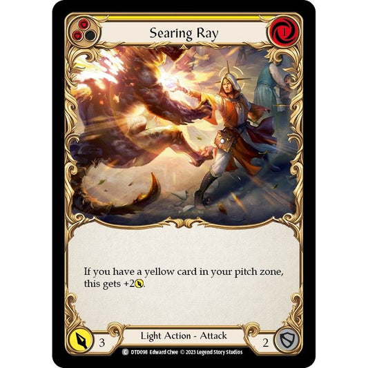 Image for Searing Ray (Yellow) (DTD098) (DTD) - Flesh and Blood TCG