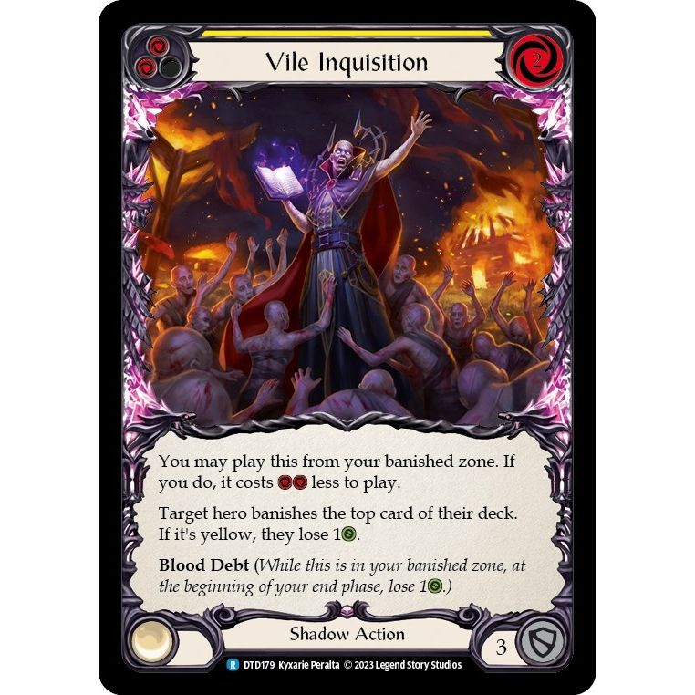 Image for Vile Inquisition (Yellow) (DTD179) (DTD) - Flesh and Blood TCG