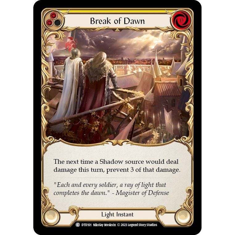 Image for Break of Dawn (Yellow) (DTD101) (DTD) - Flesh and Blood TCG