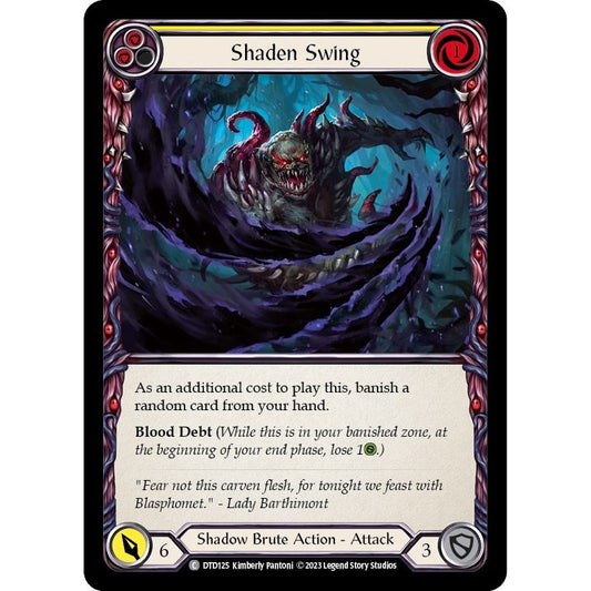Image for Shaden Swing (Yellow) (DTD125) (DTD) - Flesh and Blood TCG
