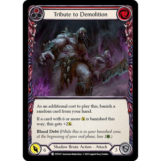 Image for Tribute to Demolition (Red) (DTD127) (DTD) - Flesh and Blood TCG