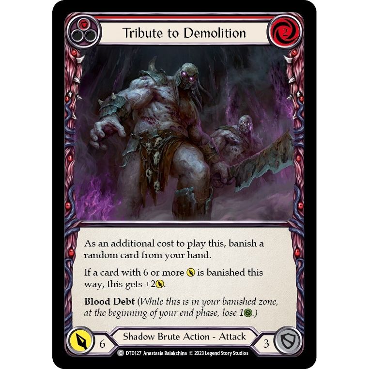 Image for Tribute to Demolition (Red) (DTD127) (DTD) - Flesh and Blood TCG