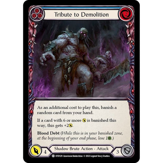 Image for Tribute to Demolition (Blue) (DTD129) (DTD) - Flesh and Blood TCG