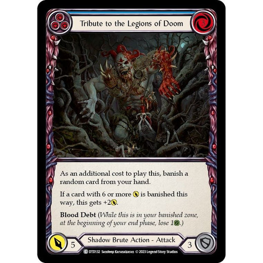 Image for Tribute to the Legions of Doom (Blue) (DTD132) (DTD) - Flesh and Blood TCG