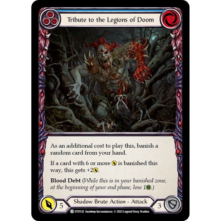 Image for Tribute to the Legions of Doom (Blue) (DTD132) (DTD) - Flesh and Blood TCG