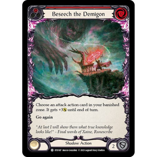 Image for Beseech the Demigon (Red) (DTD187) (DTD) - Flesh and Blood TCG