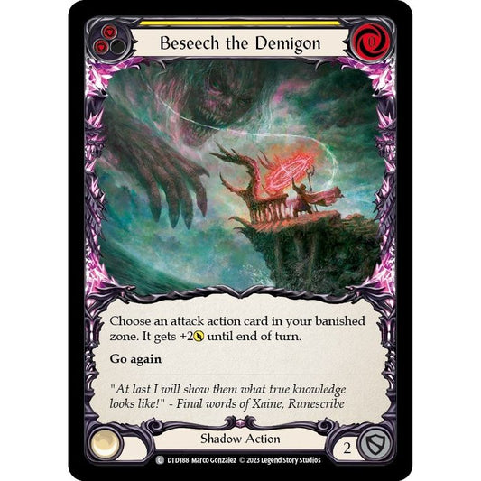 Image for Beseech the Demigon (Yellow) (DTD188) (DTD) - Flesh and Blood TCG