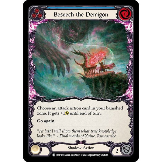 Image for Beseech the Demigon (Blue) (DTD189) (DTD) - Flesh and Blood TCG