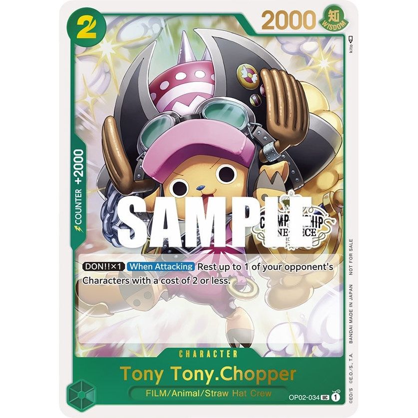 Image for Tony Tony.Chopper (Store Championship Participation Pack) (OP02-034) (OP-PR) - One Piece Card Game