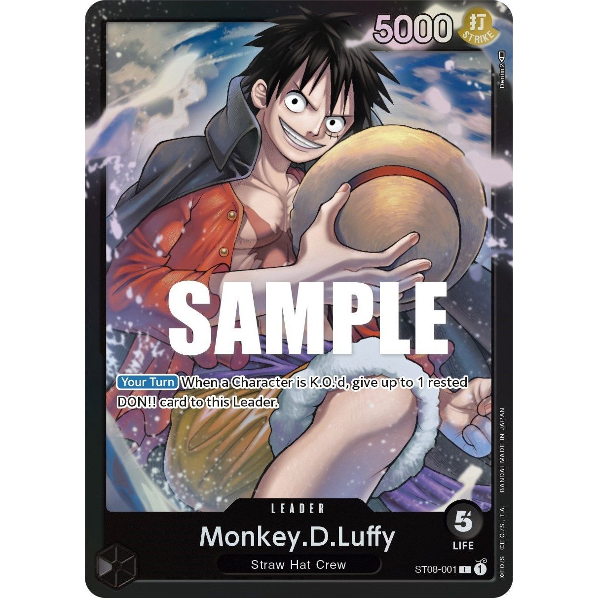 Image for Monkey.D.Luffy (001) (ST08-001) (ST-08) - One Piece Card Game