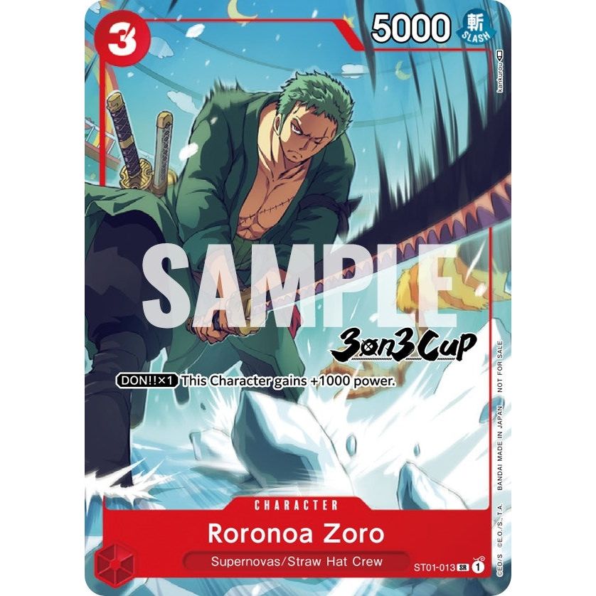 Image for Roronoa Zoro (3-on-3 Cup) [Participant] (ST01-013) (OP-PR) - One Piece Card Game