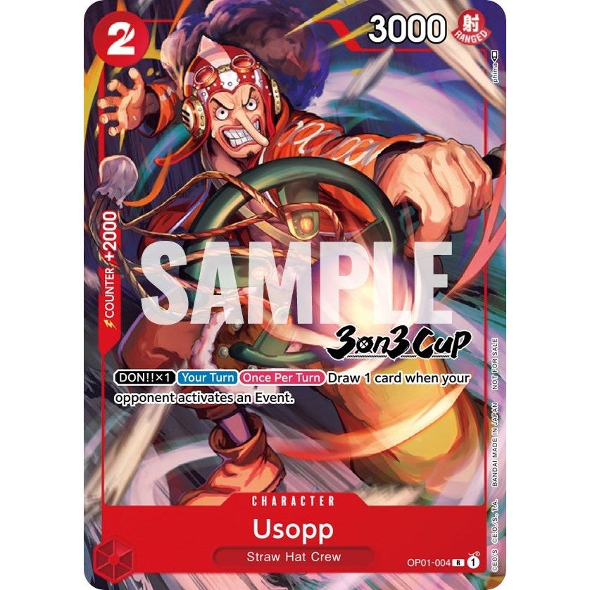 Image for Usopp (3-on-3 Cup) [Participant] (OP01-004) (OP-PR) - One Piece Card Game