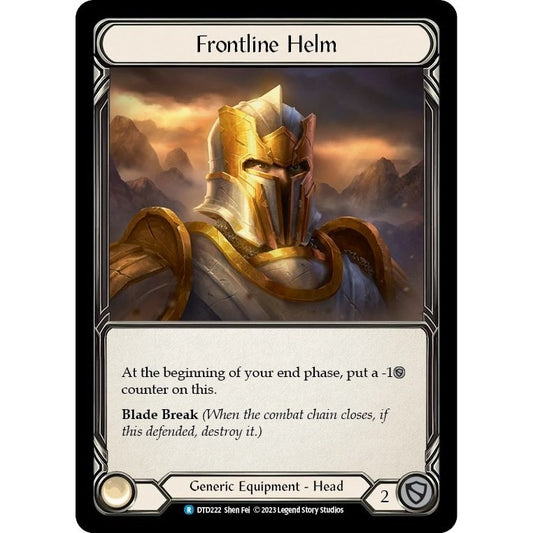 Image for Frontline Helm (DTD222) (DTD) - Flesh and Blood TCG