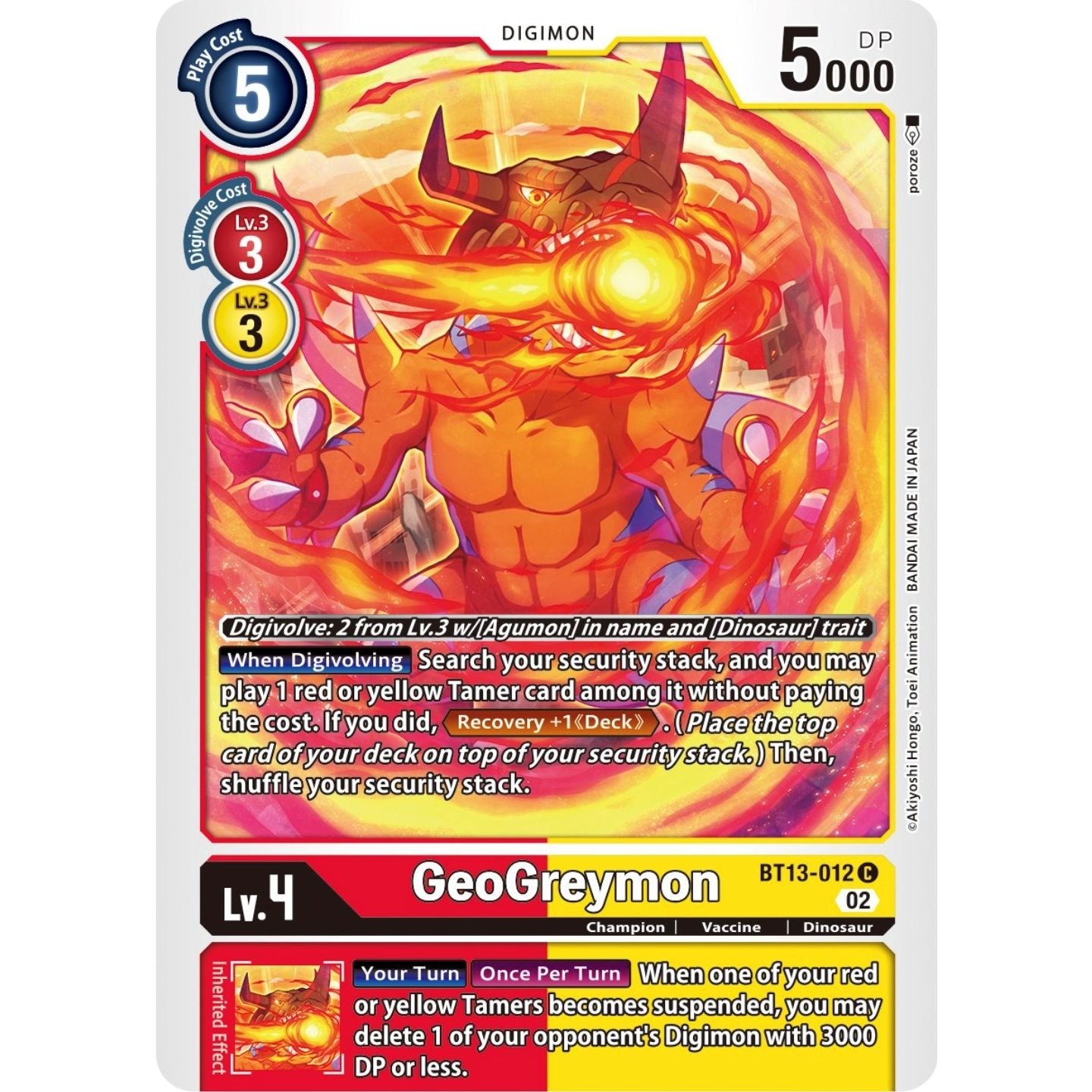 Image for Geogreymon (BT13-012 C) (BT13) - Digimon Card Game
