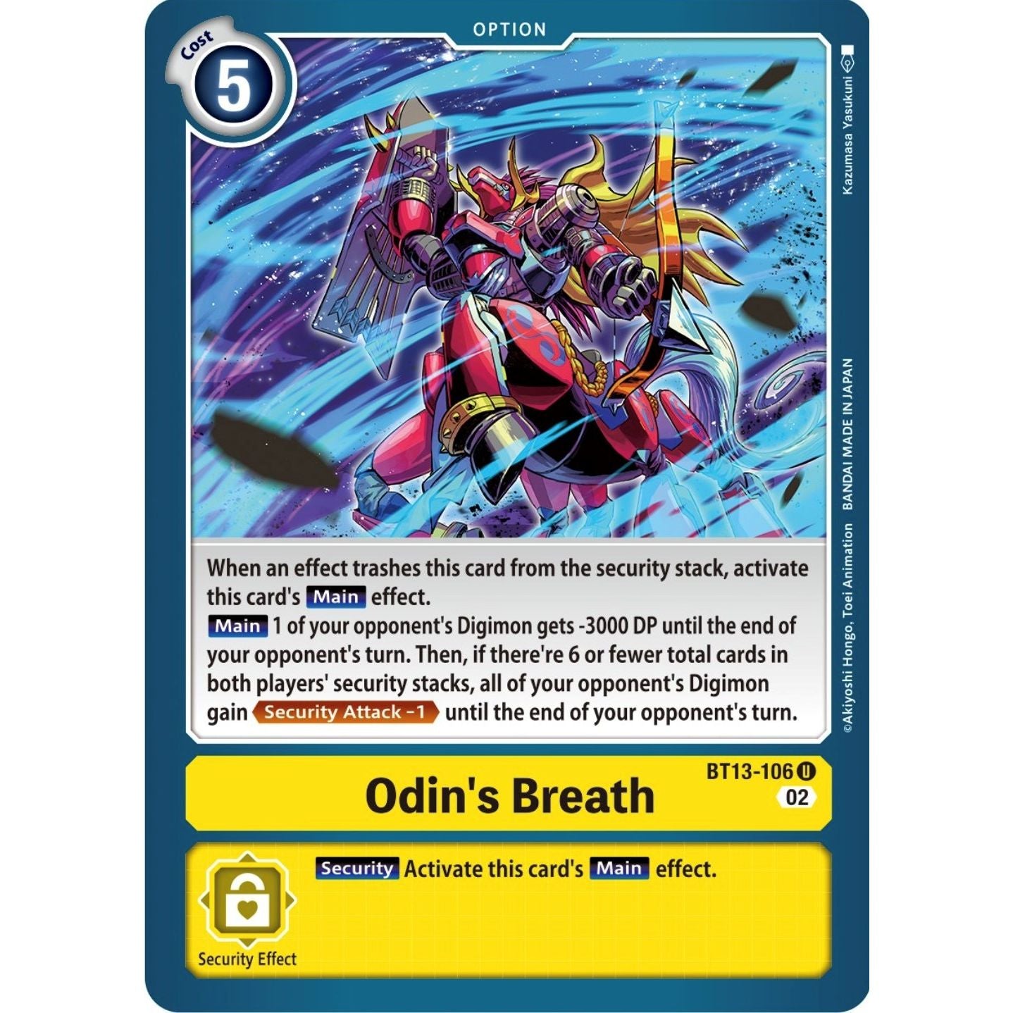 Image for Odin's Breath (BT13-106 U) (BT13) - Digimon Card Game