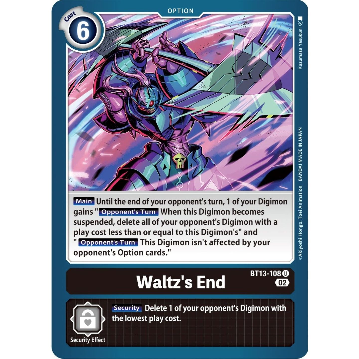 Image for Waltz's End (BT13-108 U) (BT13) - Digimon Card Game