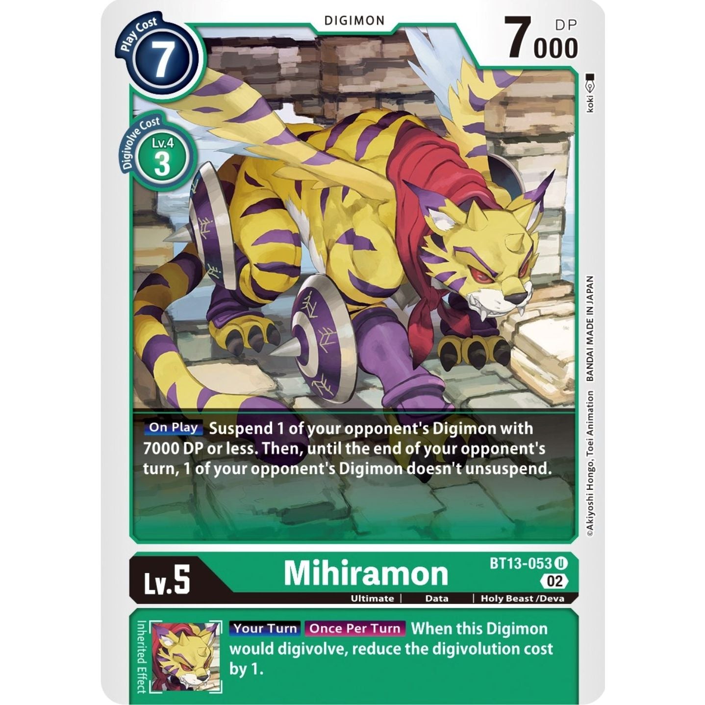 Image for Mihiramon (BT13-053 U) (BT13) - Digimon Card Game