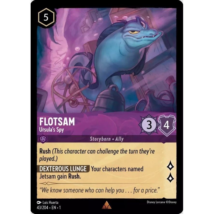 Image for Flotsam - Ursula's Spy (43/204) (1) - Disney Lorcana