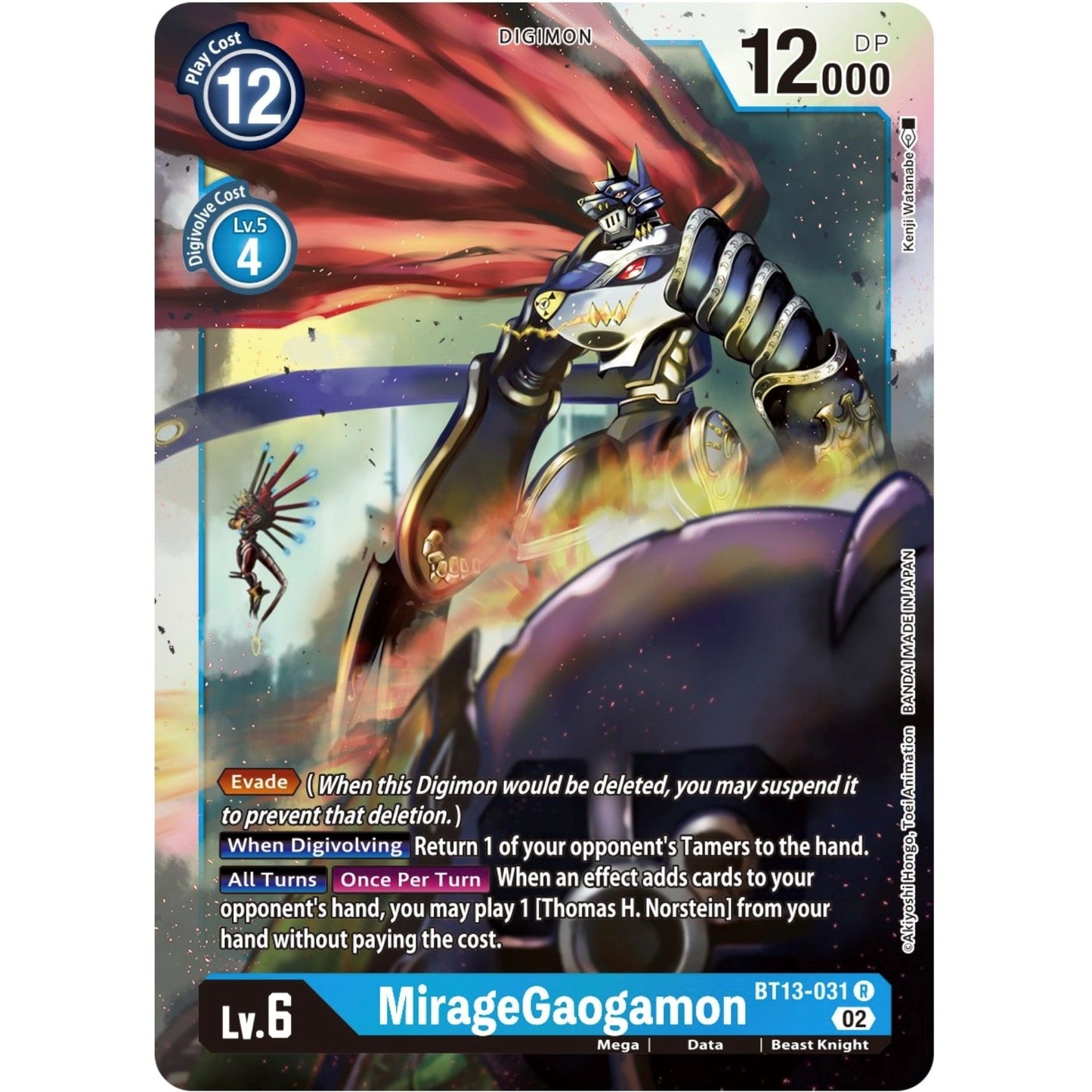 Image for MirageGaogamon (BT13-031 R) (BT13) - Digimon Card Game