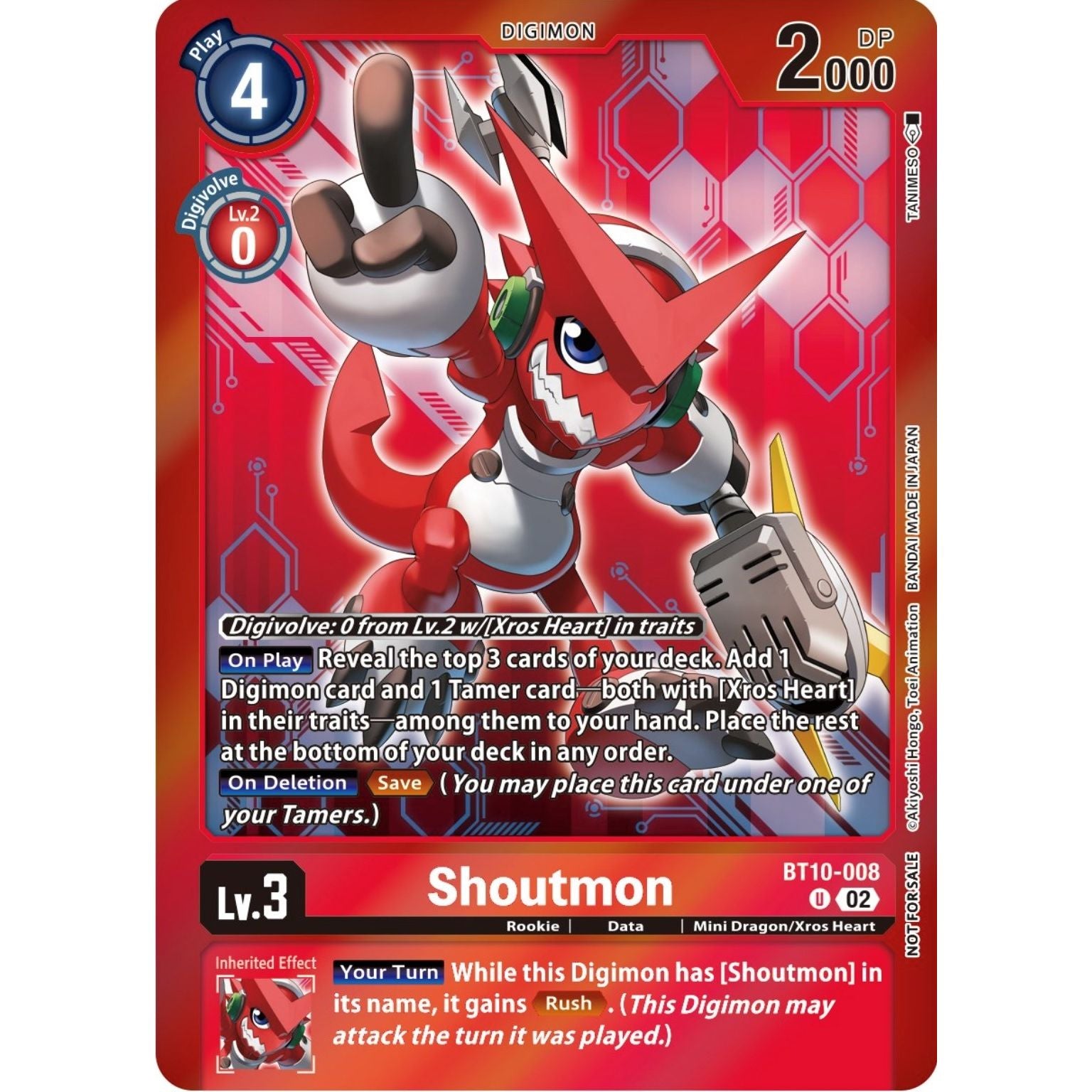 Image for Shoutmon (Event Pack 5) (BT10-008 U) (BT10) - Digimon Card Game