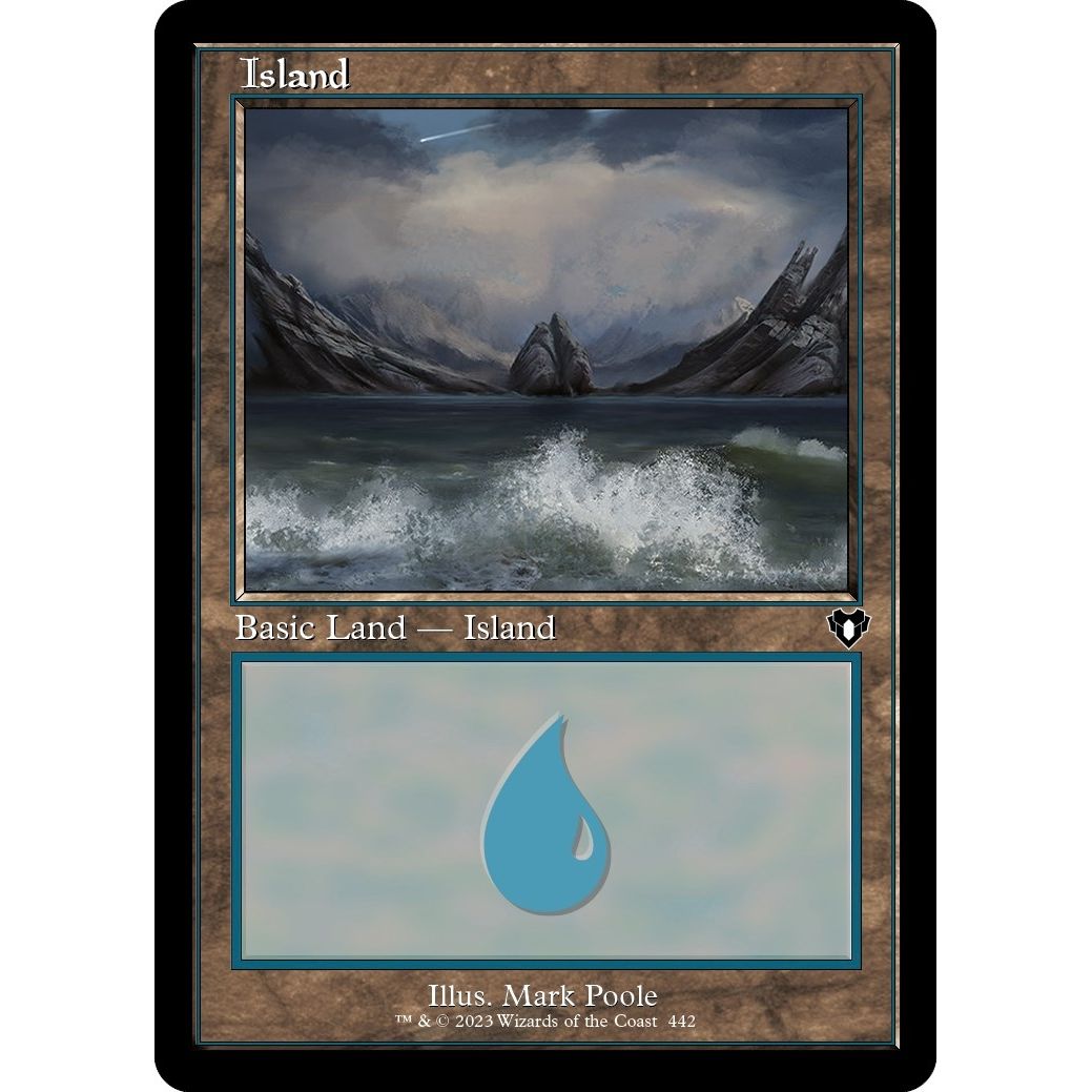 Image for Island (442) (Retro Frame) (442) (CMM) - Magic: The Gathering