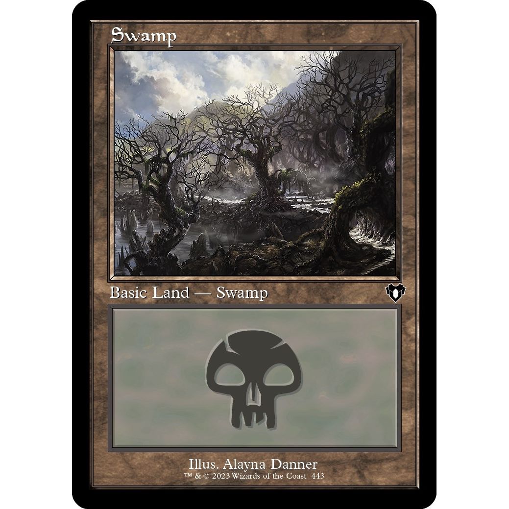 Image for Swamp (443) (Retro Frame) (443) (CMM) - Magic: The Gathering