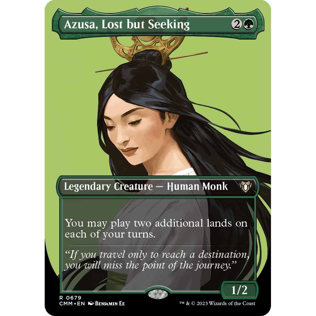 Image for Azusa, Lost but Seeking (Borderless) (679) (CMM) - Magic: The Gathering