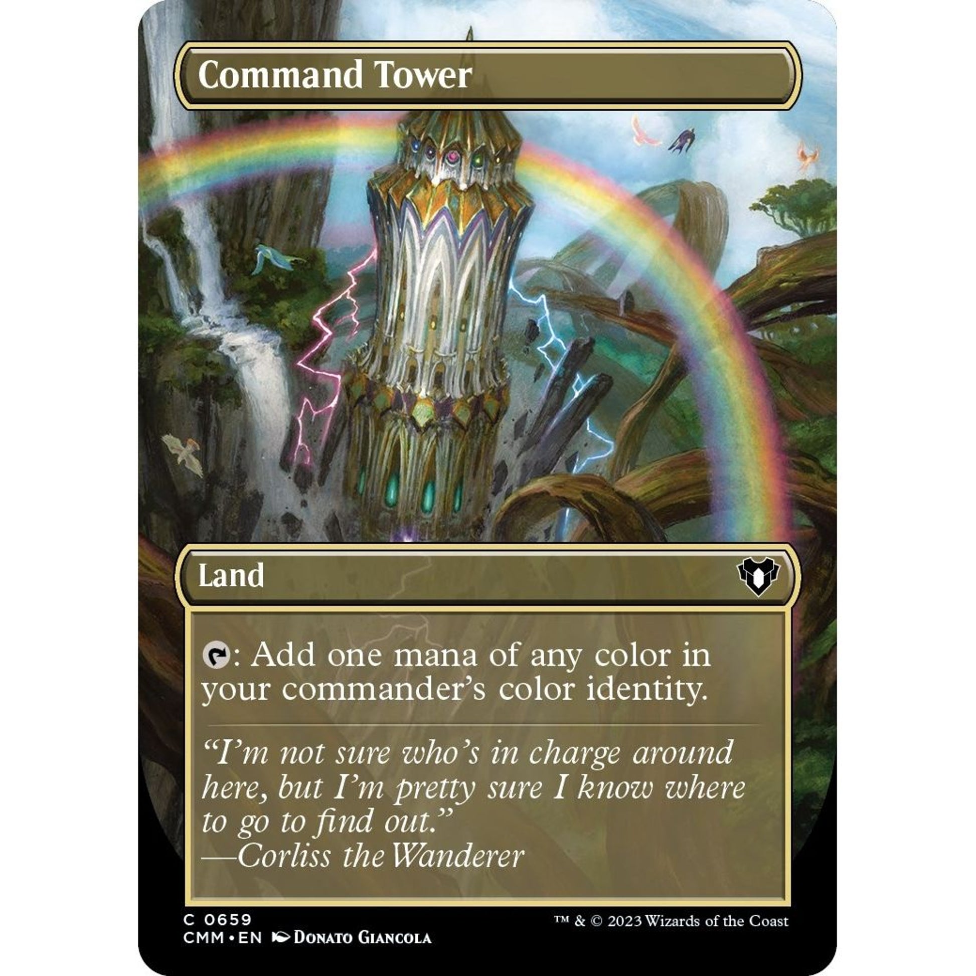 Image for Command Tower (Borderless) (659) (CMM) - Magic: The Gathering