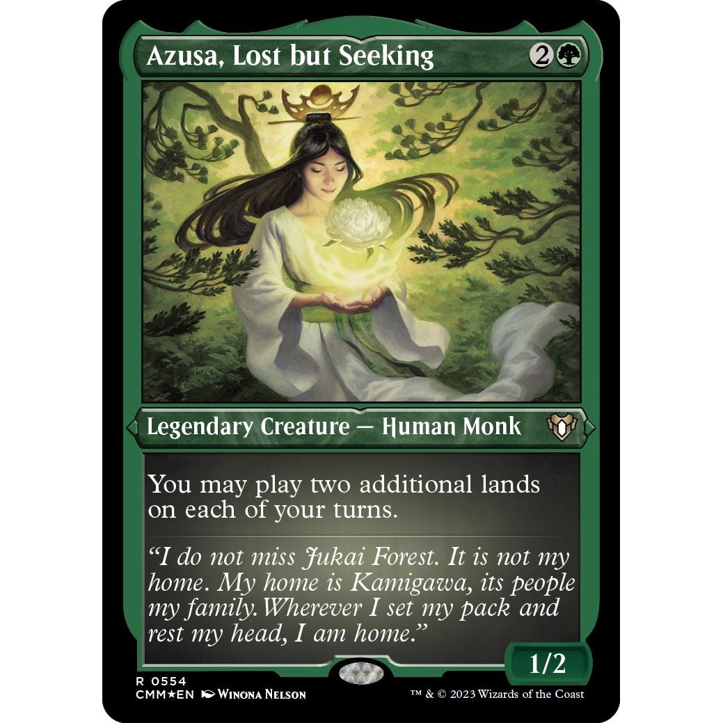 Image for Azusa, Lost but Seeking (Foil Etched) (554) (CMM) - Magic: The Gathering