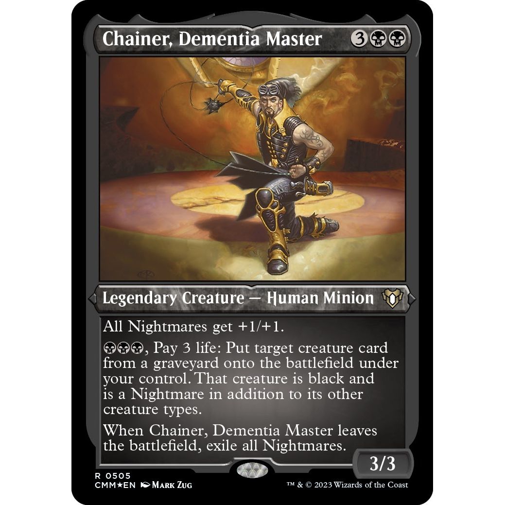 Image for Chainer, Dementia Master (Foil Etched) (505) (CMM) - Magic: The Gathering