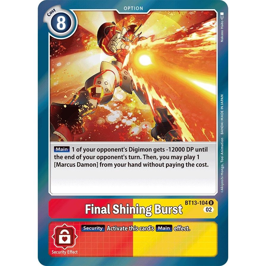 Image for Final Shining Burst (BT13-104 R) (BT13) - Digimon Card Game