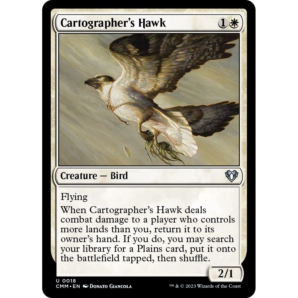 Image for Cartographer's Hawk (18) (CMM) - Magic: The Gathering