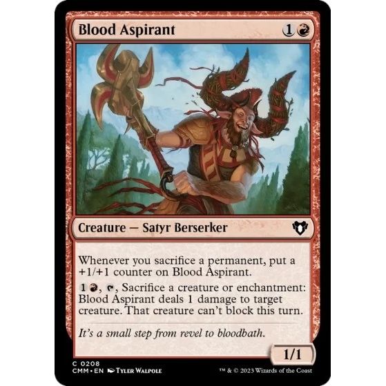 Image for Blood Aspirant (208) (CMM) - Magic: The Gathering