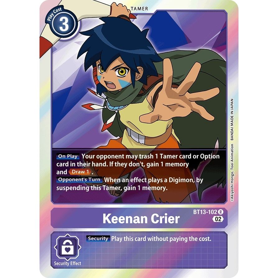 Image for Keenan Crier (BT13-102 R) (BT13) - Digimon Card Game