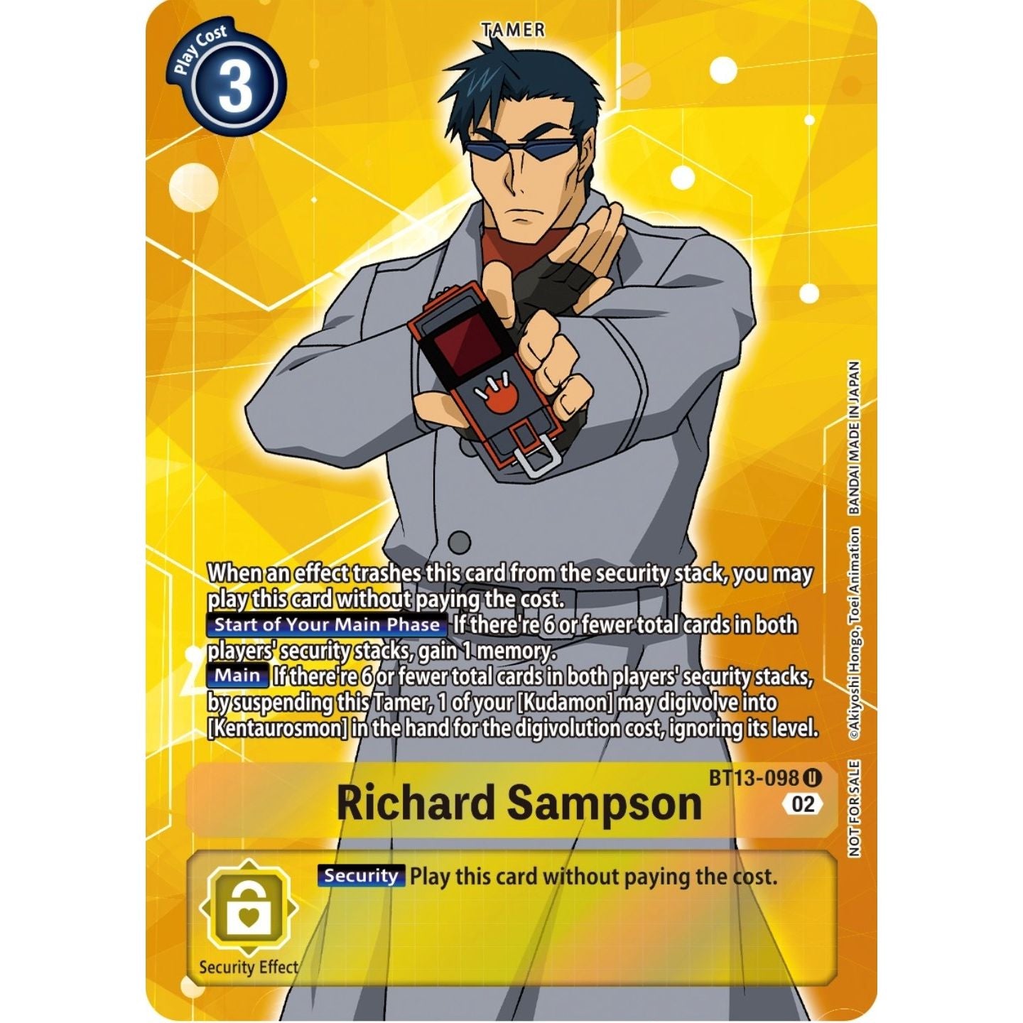 Image for Richard Sampson (Box Topper) (BT13-098 U) (BT13) - Digimon Card Game