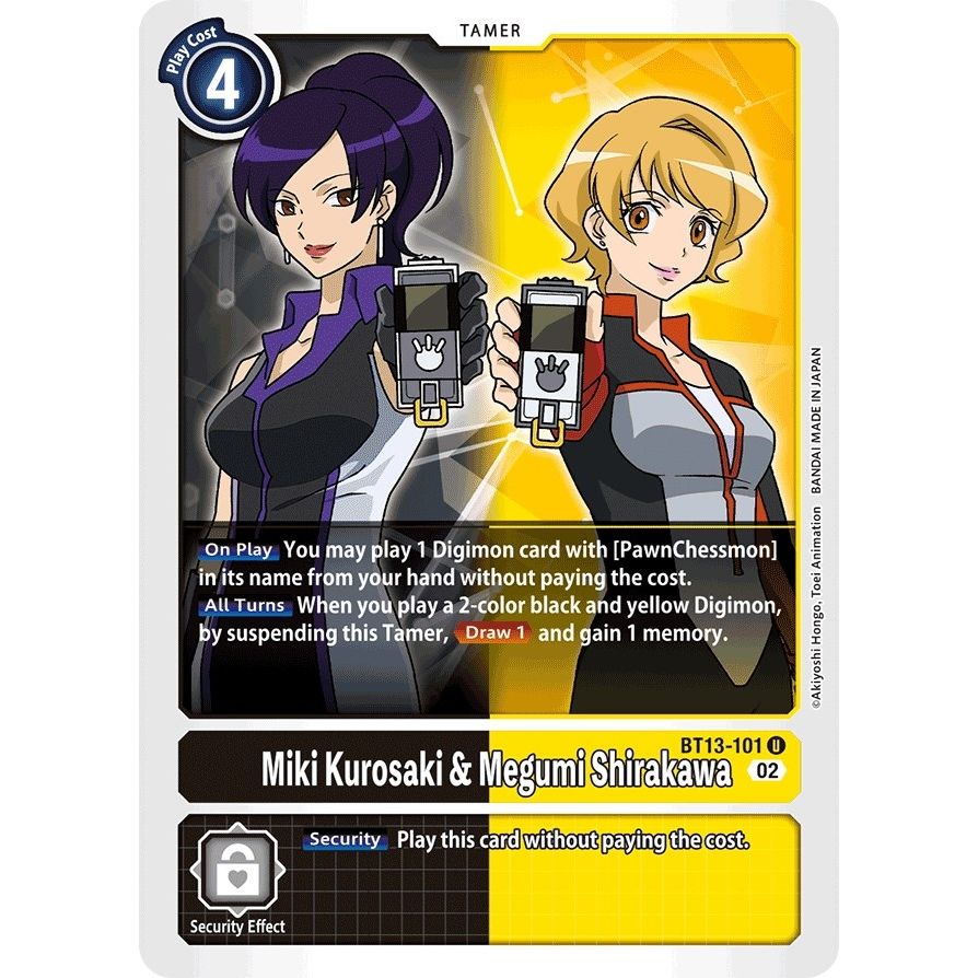 Image for Miki Kurosaki & Megumi Shirakawa (BT13-101 U) (BT13) - Digimon Card Game