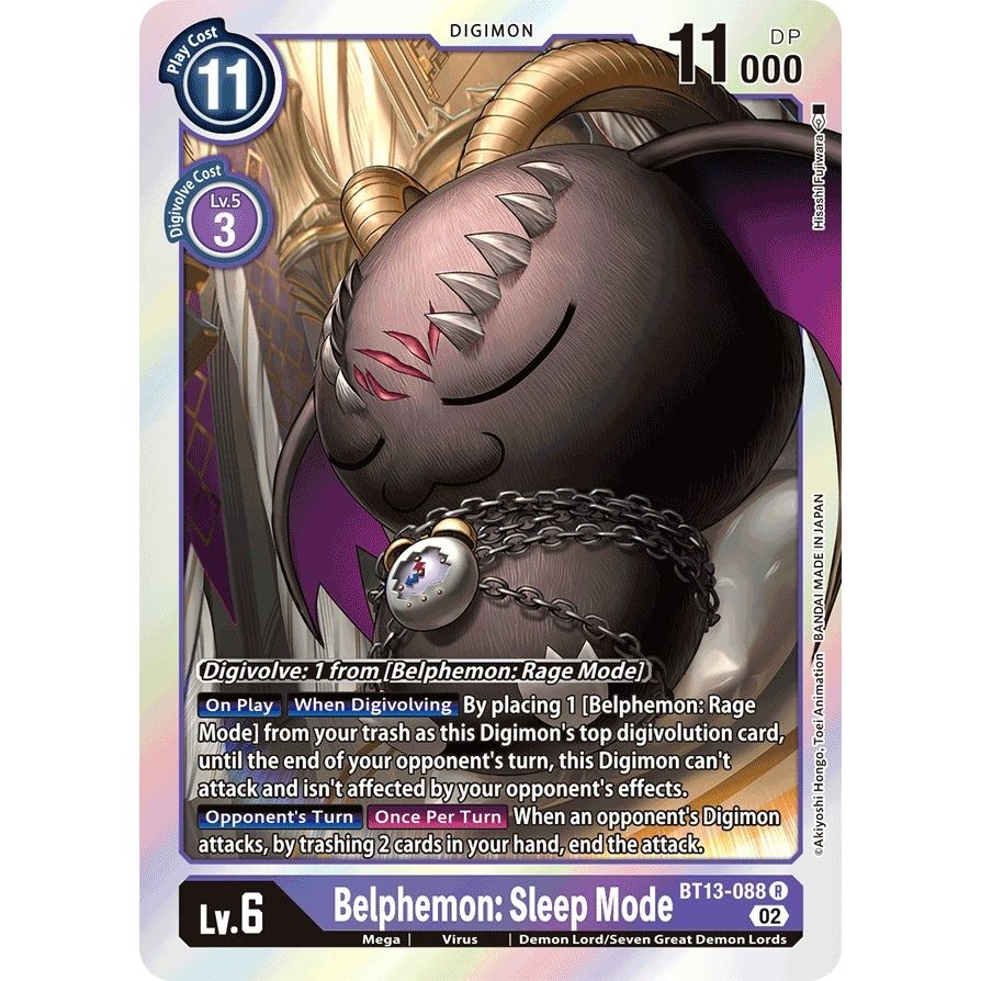 Image for Belphemon: Sleep Mode (BT13-088 R) (BT13) - Digimon Card Game