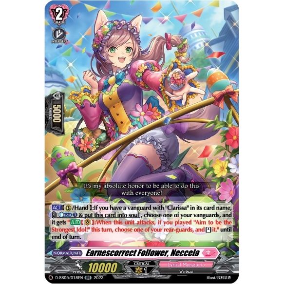 Image for Earnescorrect Follower, Neccela (D-SS05/018EN) (D-SS05) - Cardfight Vanguard