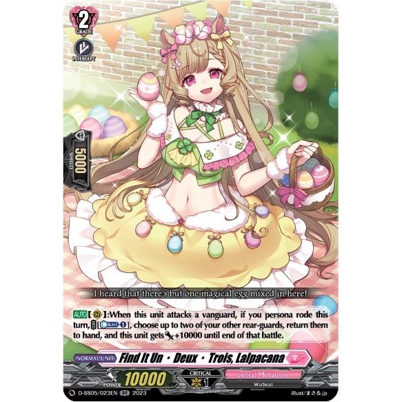 Image for Find It Un-Deux-Trois, Lalpacana (D-SS05/023EN) (D-SS05) - Cardfight Vanguard