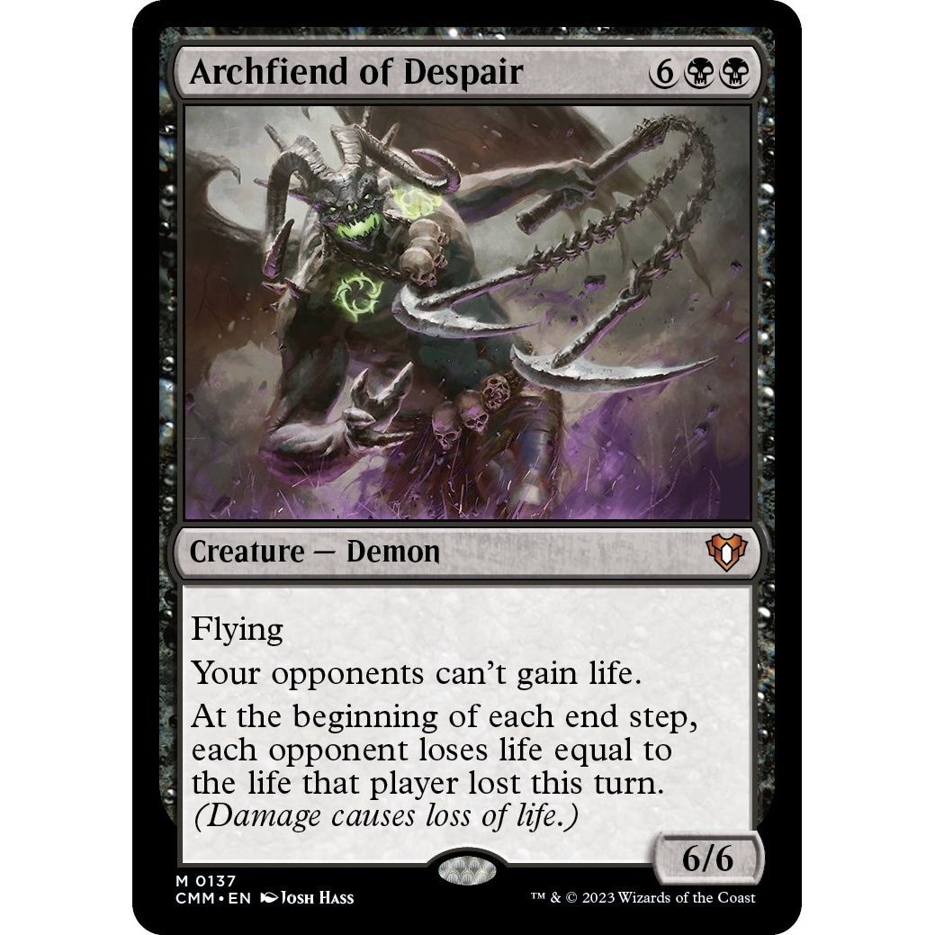 Image for Archfiend of Despair (137) (CMM) - Magic: The Gathering