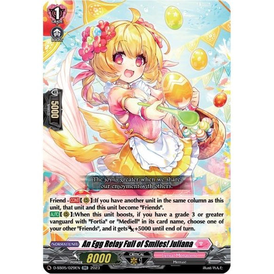 Image for An Egg Relay Full of Smiles! Juliana (D-SS05/029EN) (D-SS05) - Cardfight Vanguard