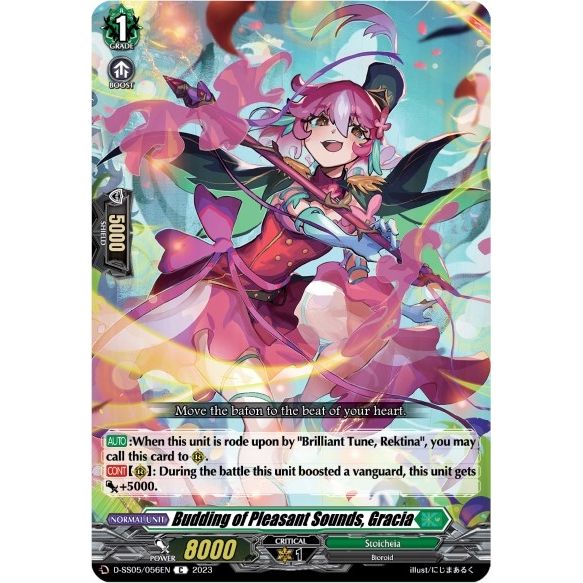 Image for Budding of Pleasant Sounds, Gracia (D-SS05/056EN) (D-SS05) - Cardfight Vanguard