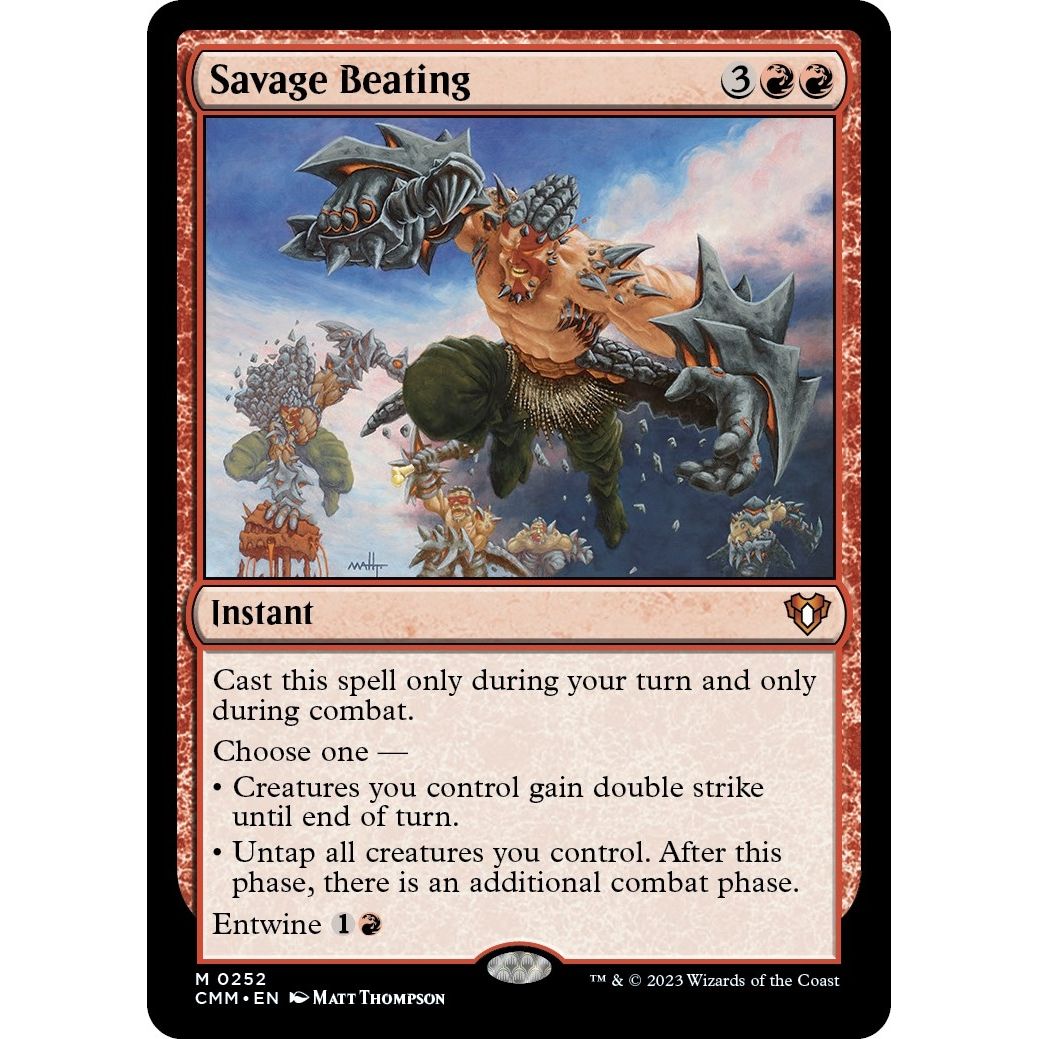 Image for Savage Beating (252) (CMM) - Magic: The Gathering
