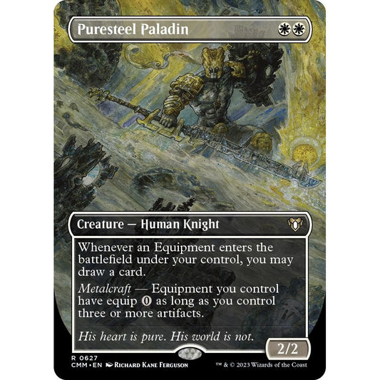 Image for Puresteel Paladin (Borderless) (627) (CMM) - Magic: The Gathering