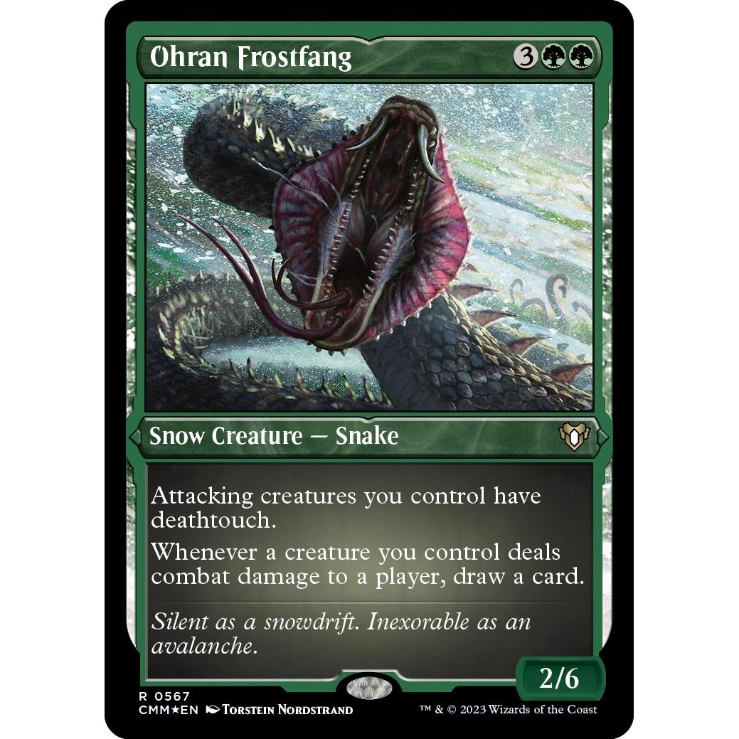 Image for Ohran Frostfang (Foil Etched) (567) (CMM) - Magic: The Gathering