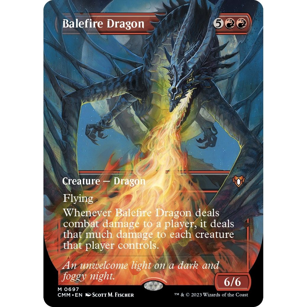 Image for Balefire Dragon (Borderless) (697) (CMM) - Magic: The Gathering