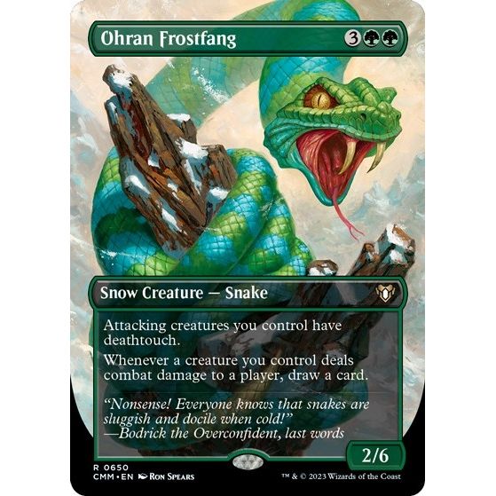 Image for Ohran Frostfang (Borderless) (650) (CMM) - Magic: The Gathering