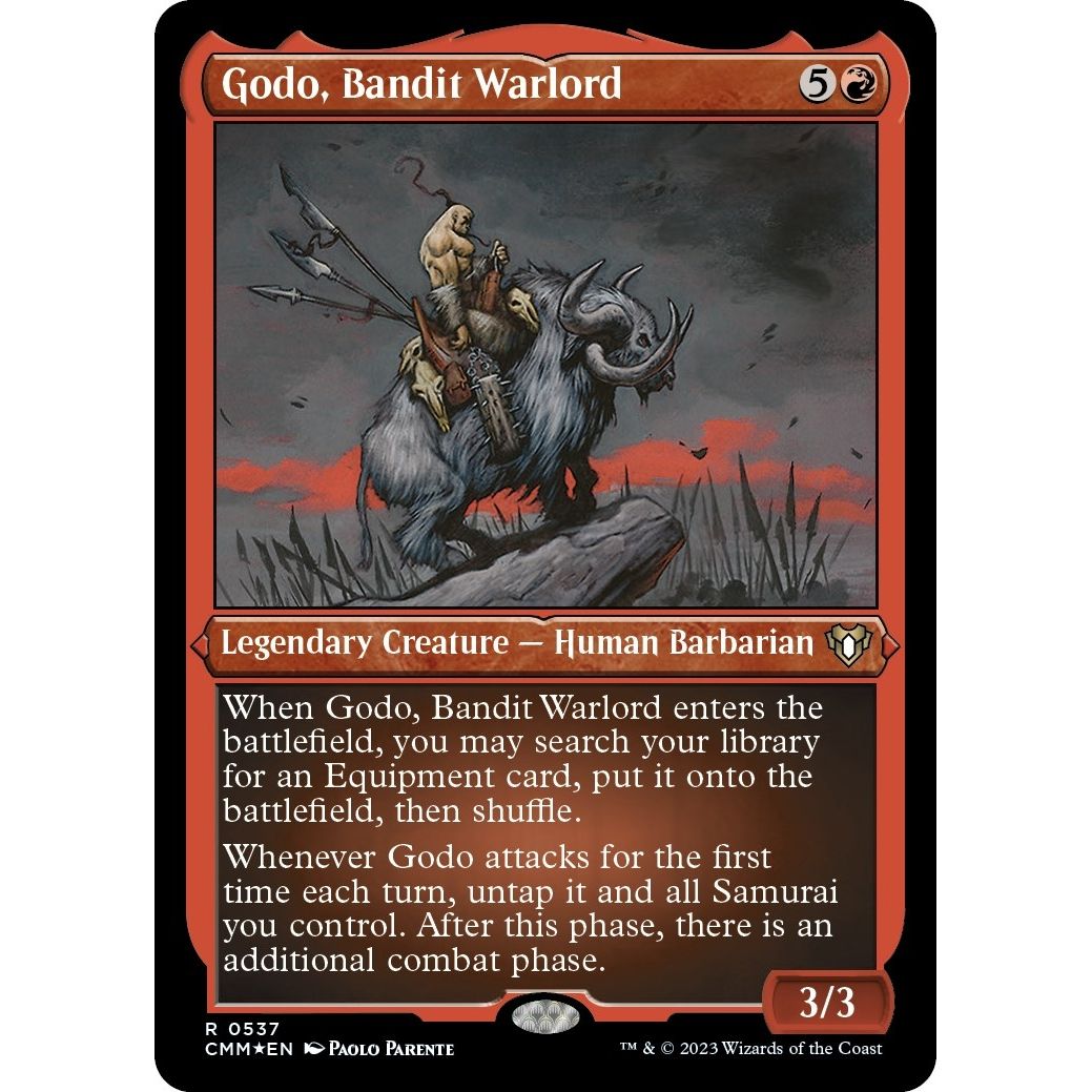 Image for Godo, Bandit Warlord (Foil Etched) (537) (CMM) - Magic: The Gathering