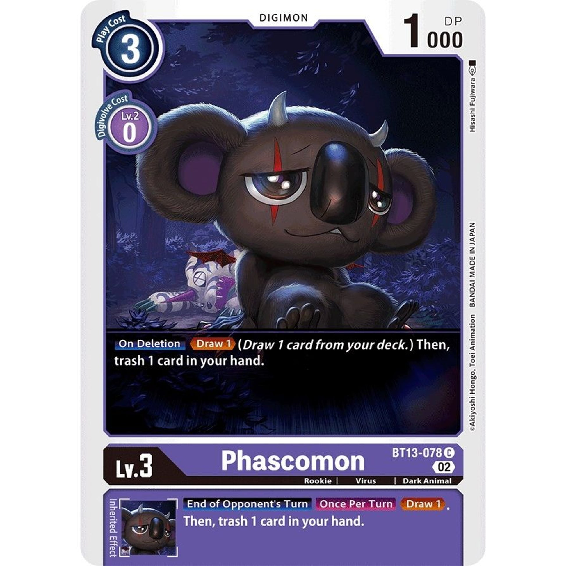 Image for Phascomon (BT13-078 C) (BT13) - Digimon Card Game